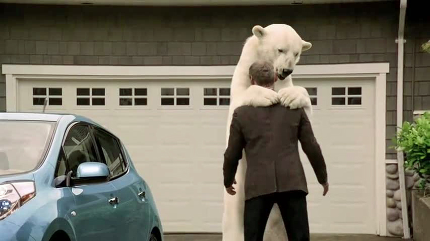 nissan leaf polar bear ad