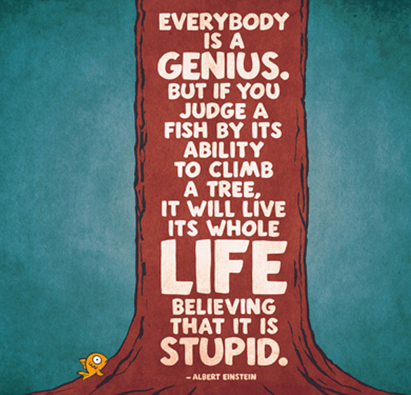 Einstein_Everybody is a genius